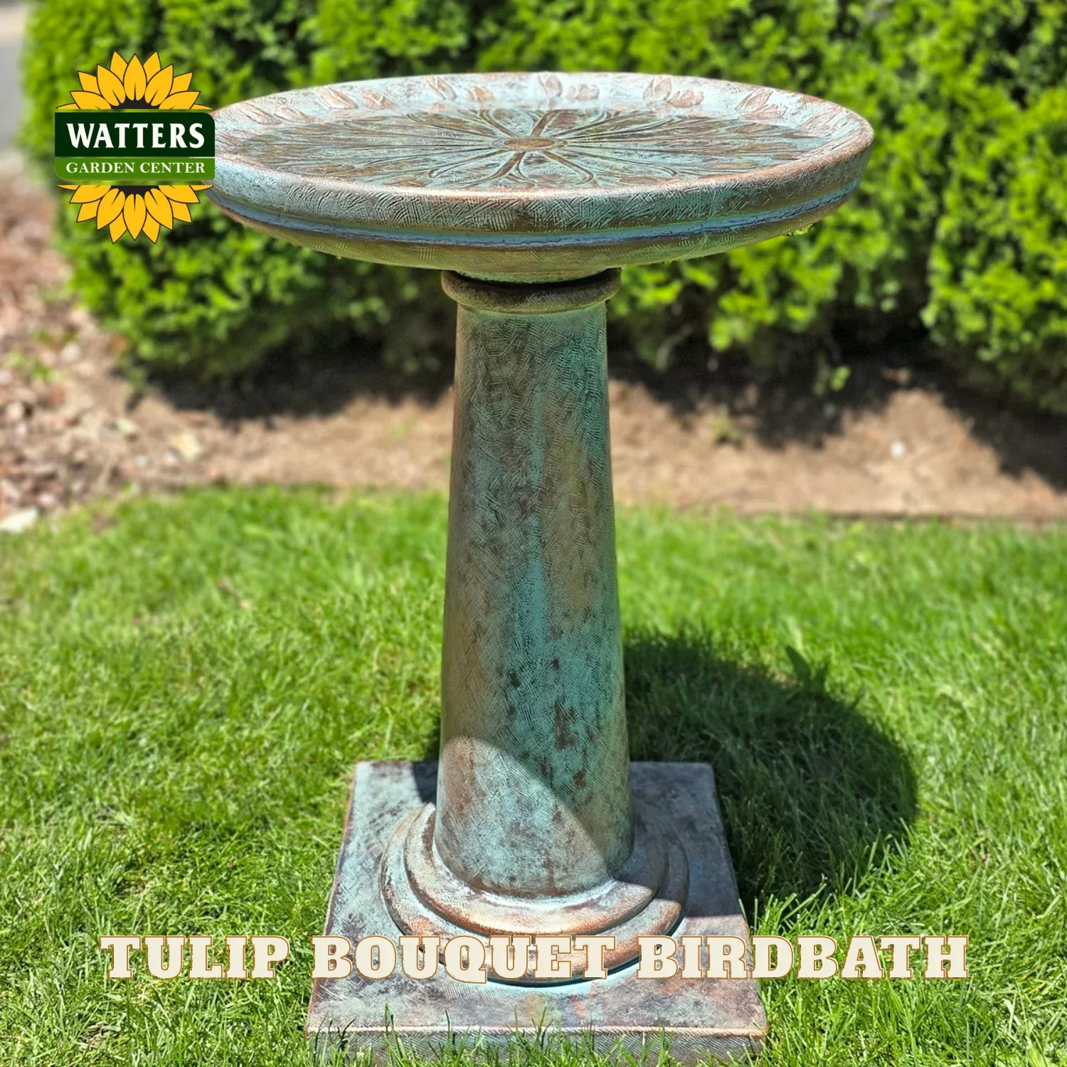 TULIP BOUQUET BIRDBATH