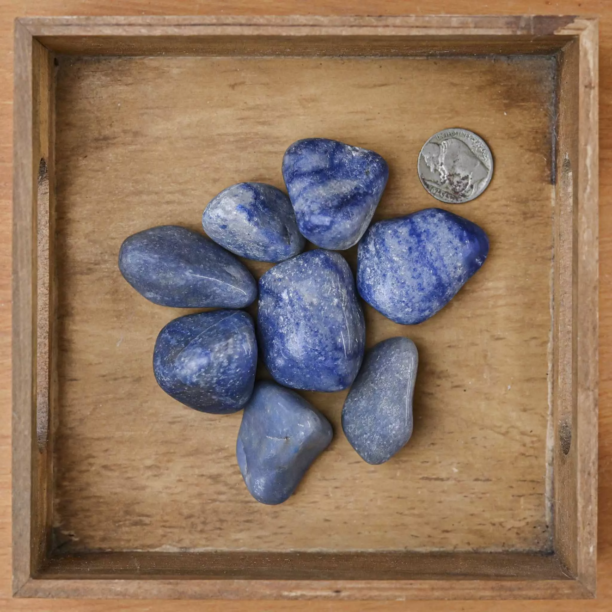 Tumbled Blue Quartz (1 Stone)
