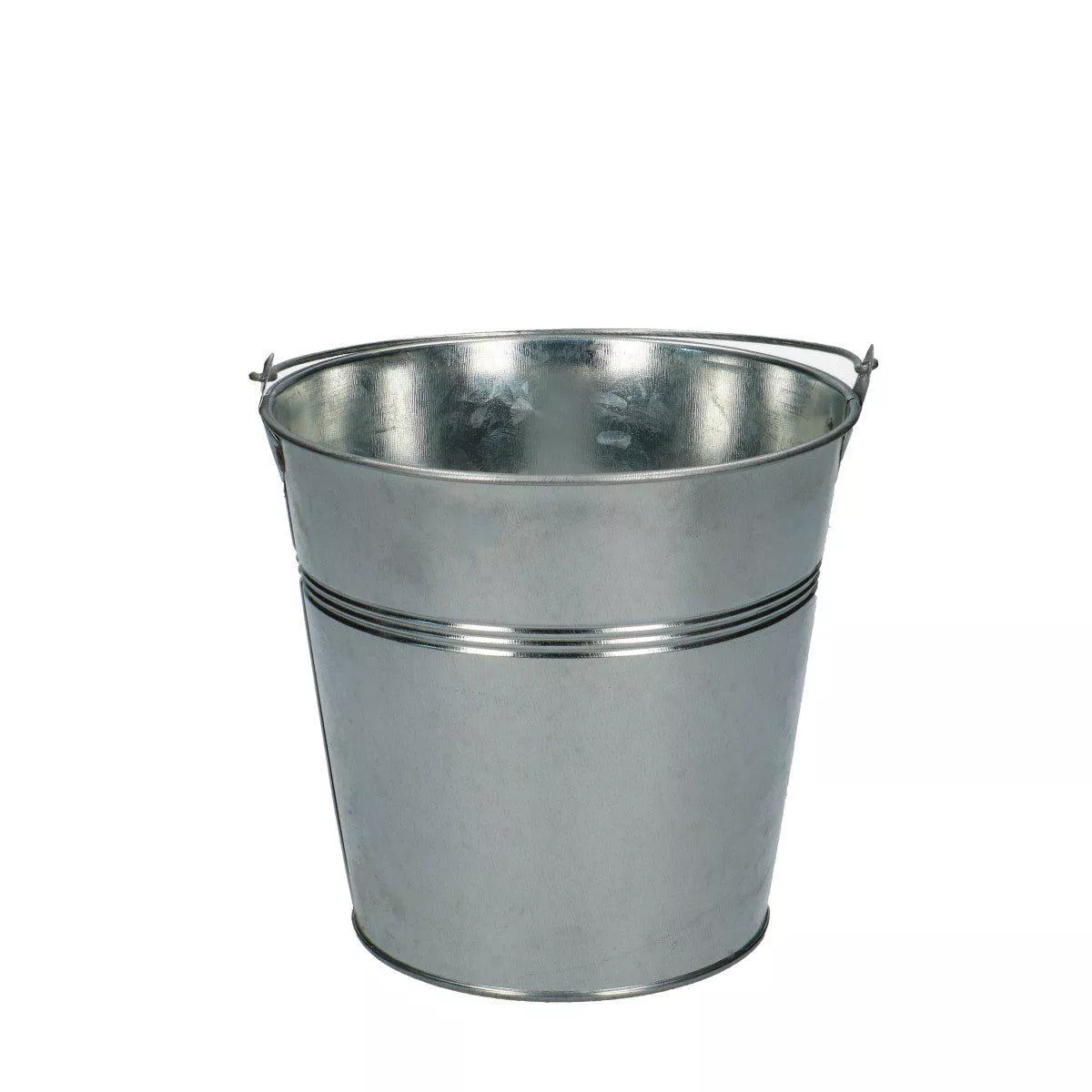 Zinc Basic Silver Bucket Pot